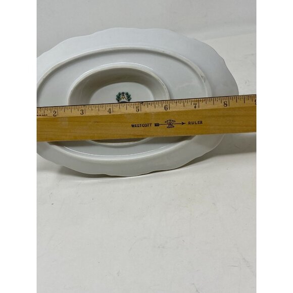 Mitterteich Gravy Boat With Attached Plate Meissen Floral Gold Trim Germany - Picture 9 of 10